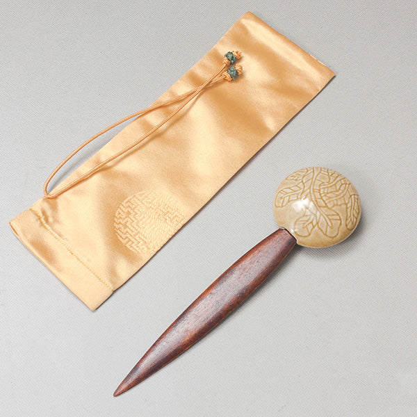 [Gifts] Reddish Brown Lotus Flower Letter Opener Envelope knife (M size)