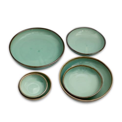 Goryeo[Korean] Celadon Convex Bowl 7pcs Set