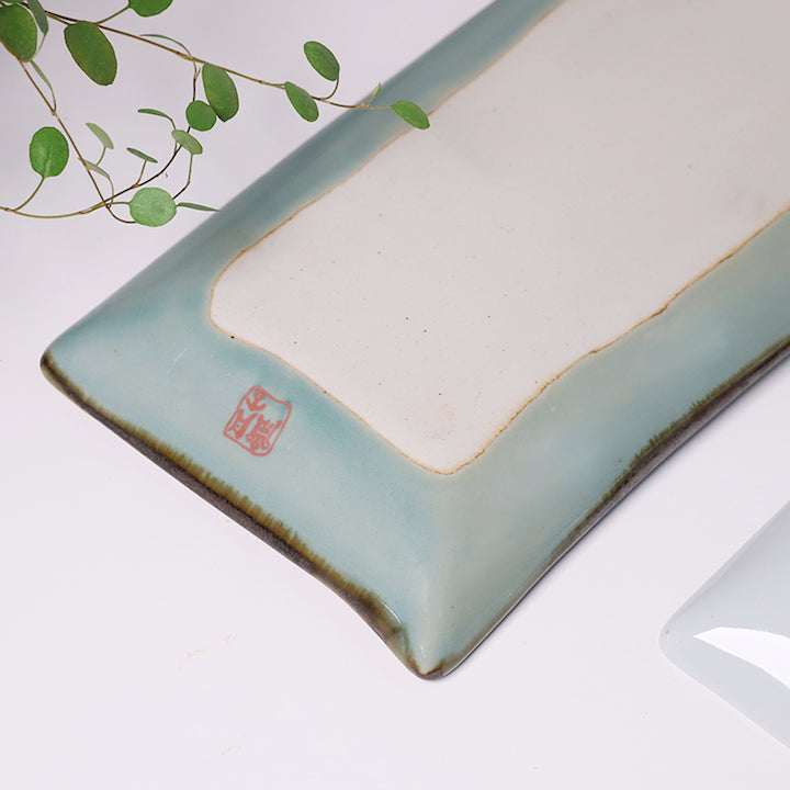 Goryeo[Korean] Celadon Rectangular Plate 2pcs Set