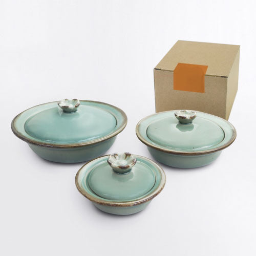 Goryeo[Korean] Celadon Flower steamer Set