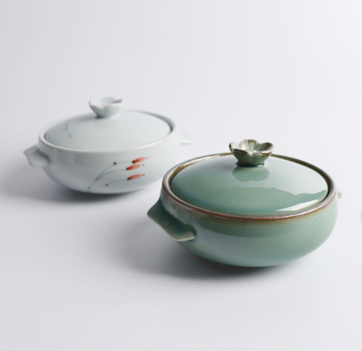 Goryeo[Korean] Celadon Flower lid steamer