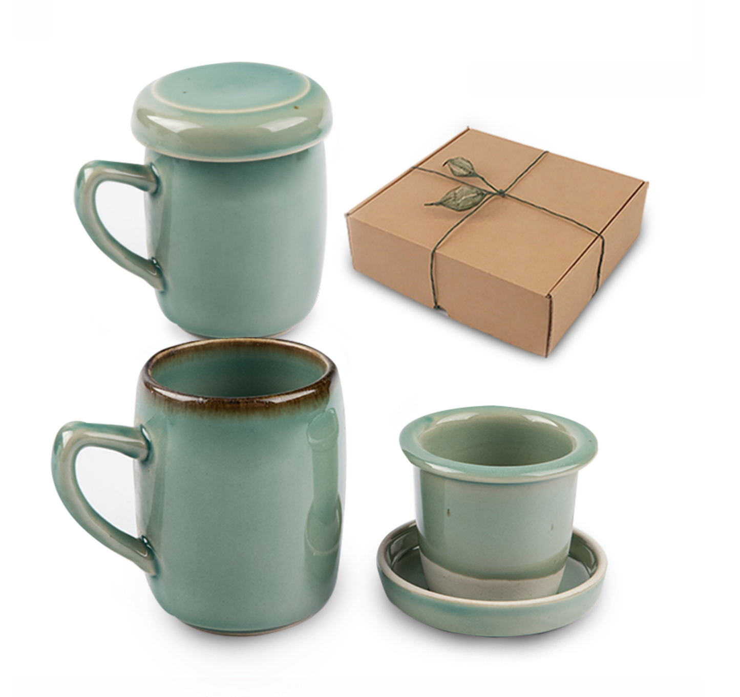 Goryeo[Korean] Celadon Mug cup with lid Set