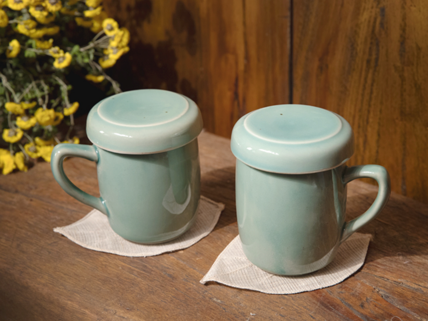 Goryeo[Korean] Celadon Mug cup with lid Set