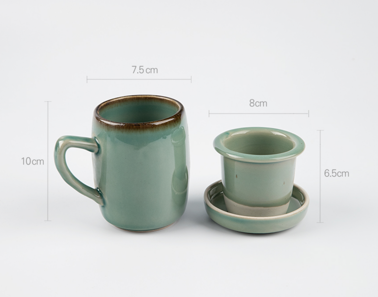 Goryeo[Korean] Celadon Mug cup with lid Set