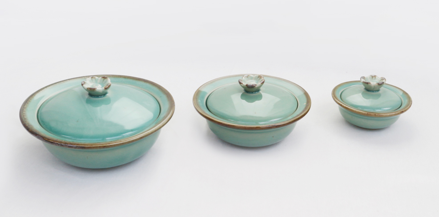 Goryeo[Korean] Celadon Flower steamer Set