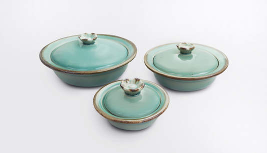 Goryeo[Korean] Celadon Flower steamer Set