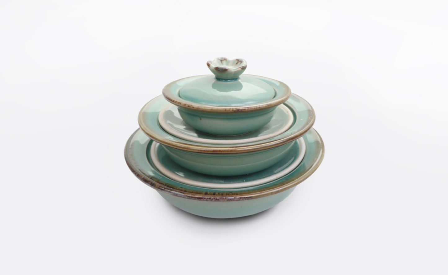 Goryeo[Korean] Celadon Flower steamer Set