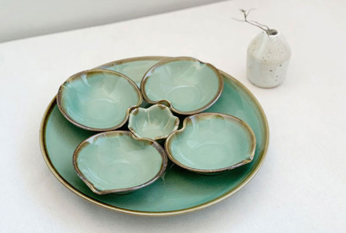 Goryeo[Korean] Celadon Peach plate 6pcs Set