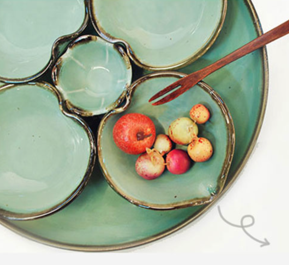 Goryeo[Korean] Celadon Peach plate 6pcs Set