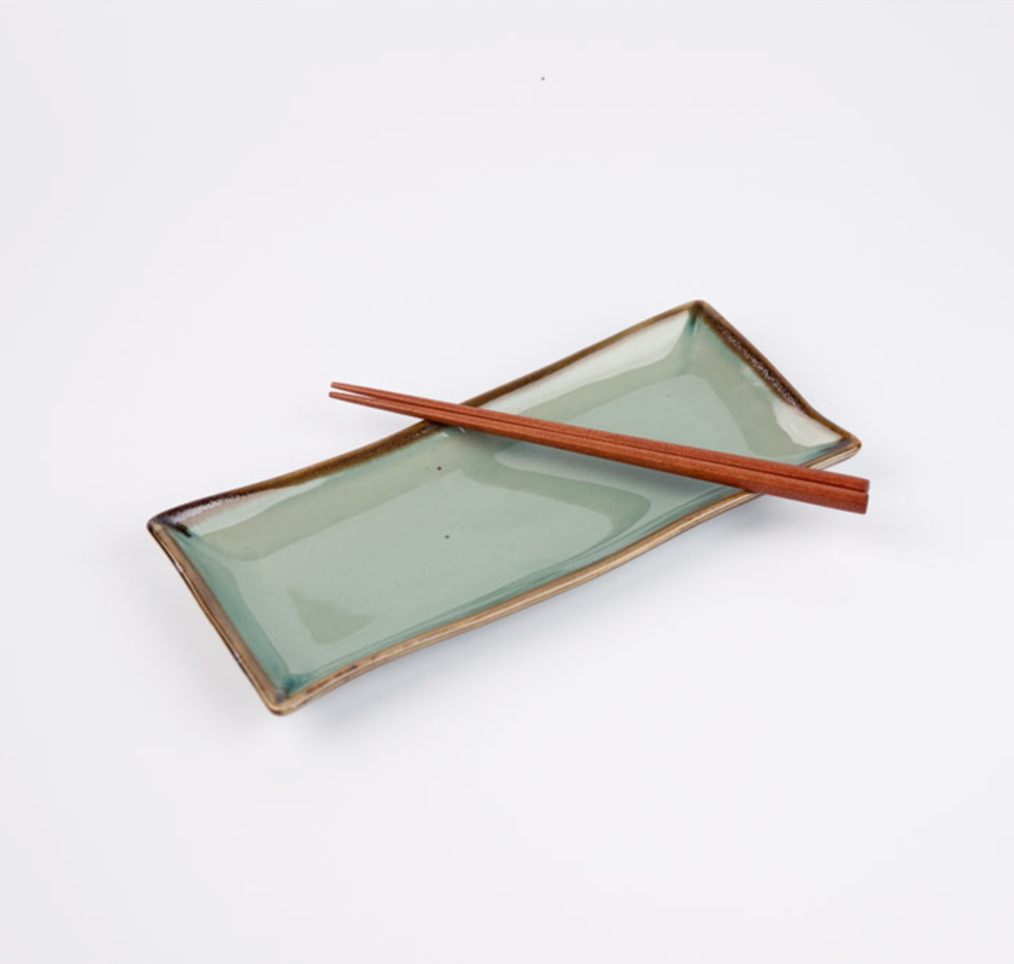 Goryeo[Korean] Celadon Rectangular Plate 2pcs Set