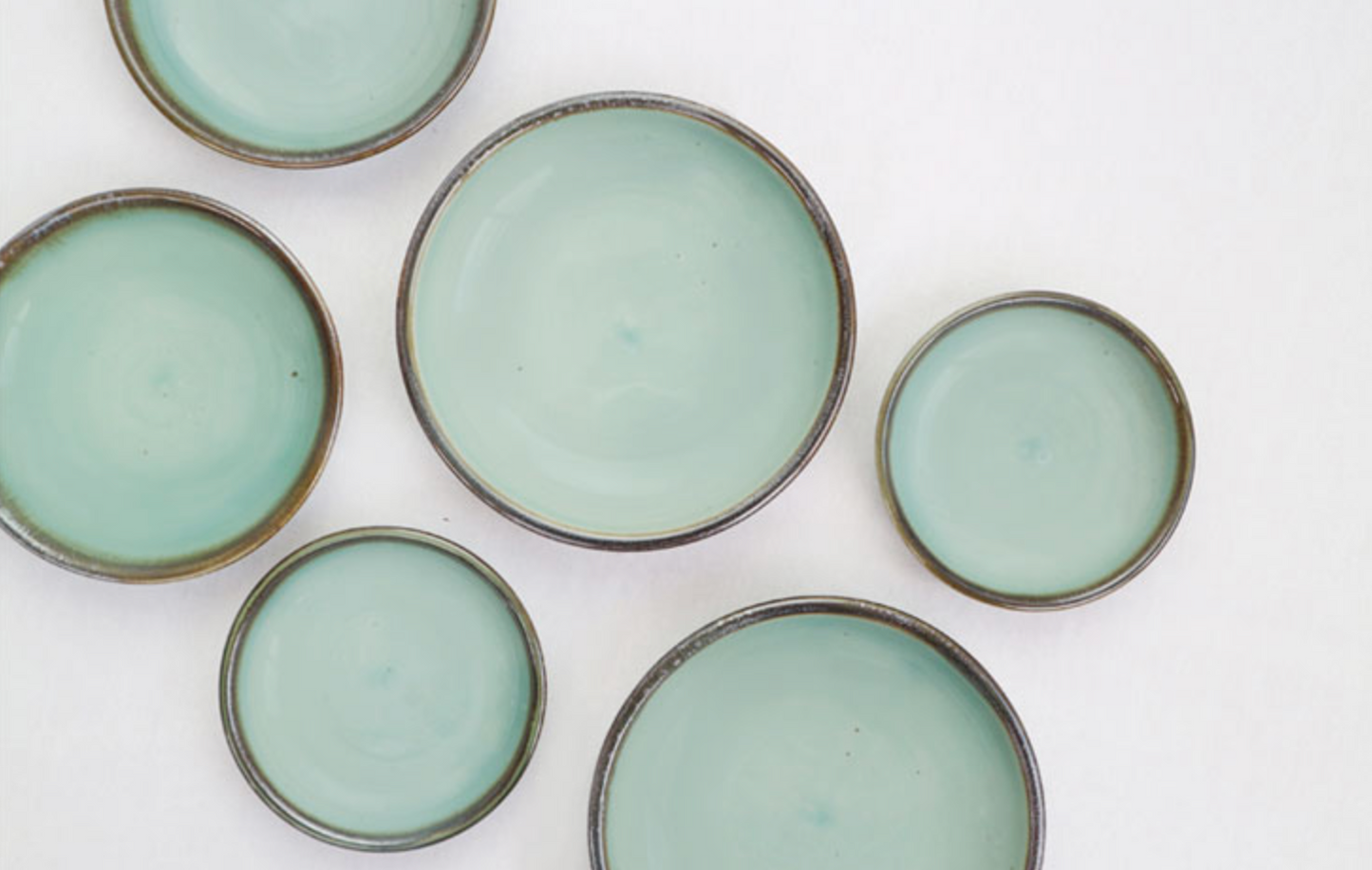 Goryeo[Korean] Celadon Flat Bowl 3pcs Set