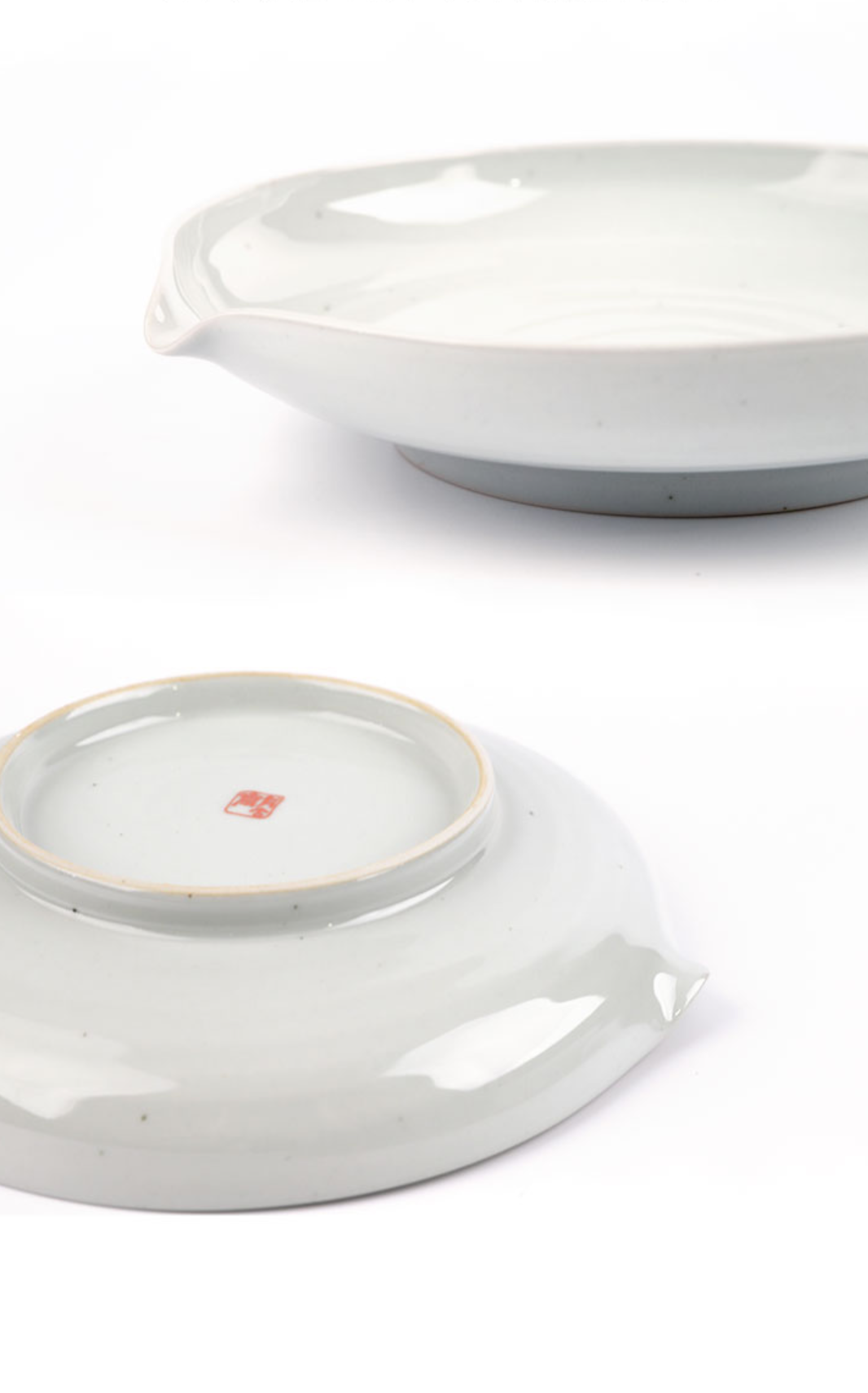 Goryeo[Korean] White porcelain Peach plate