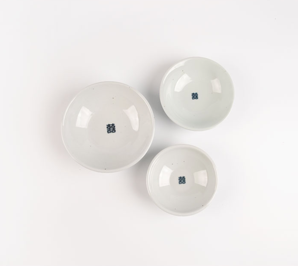 Goryeo[Korean] White porcelain Hee Bowl 3pcs Set