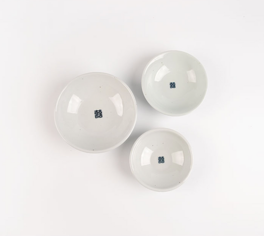 Goryeo[Korean] White porcelain Hee Bowl 3pcs Set