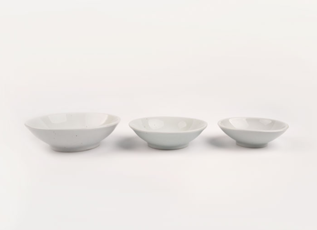 Goryeo[Korean] White porcelain Hee Bowl 3pcs Set