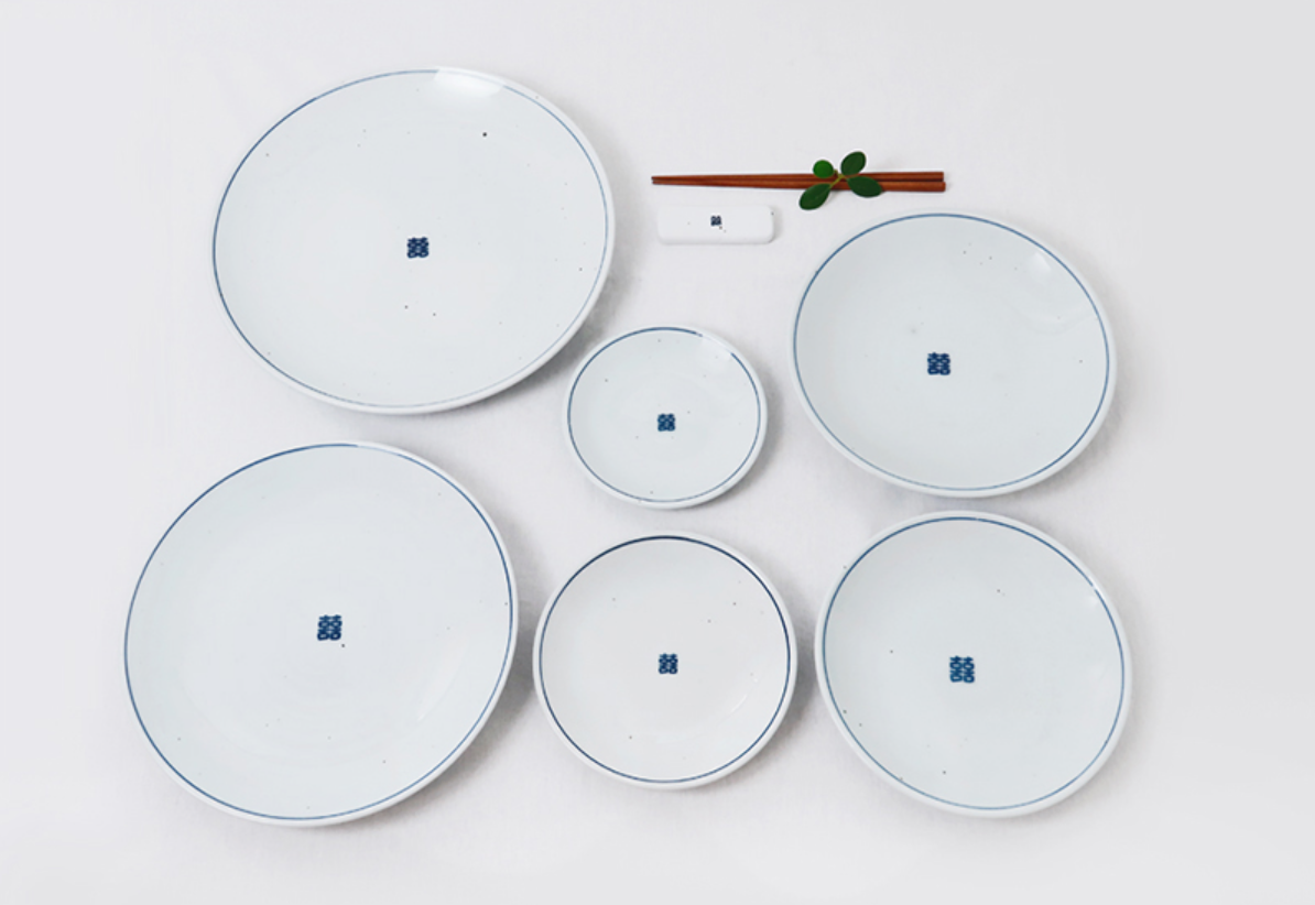 Goryeo[Korean] White porcelain Hee plate 6pcs Set