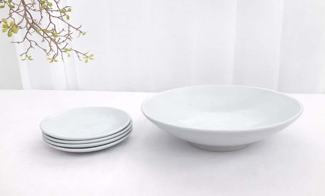 Goryeo[Korean] White porcelain Salad bowl 5pcs Set