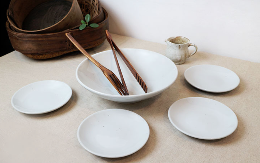 Goryeo[Korean] White porcelain Salad bowl 5pcs Set