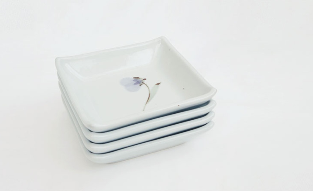 Goryeo[Korean] White porcelain square plate 5pcs Set