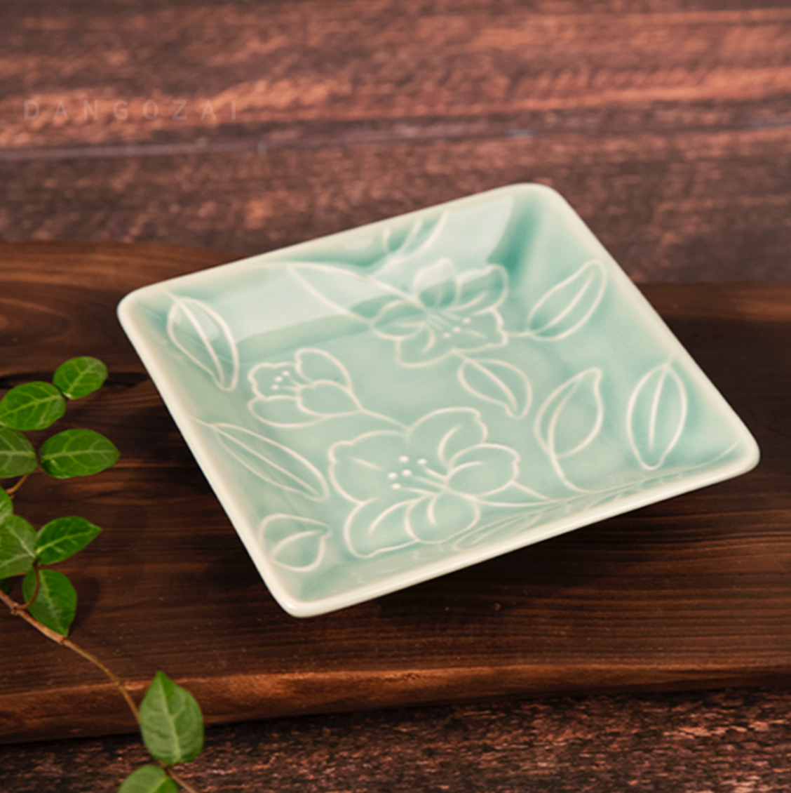 Goryeo[Korean] Celadon Square Plate 3pcs Set