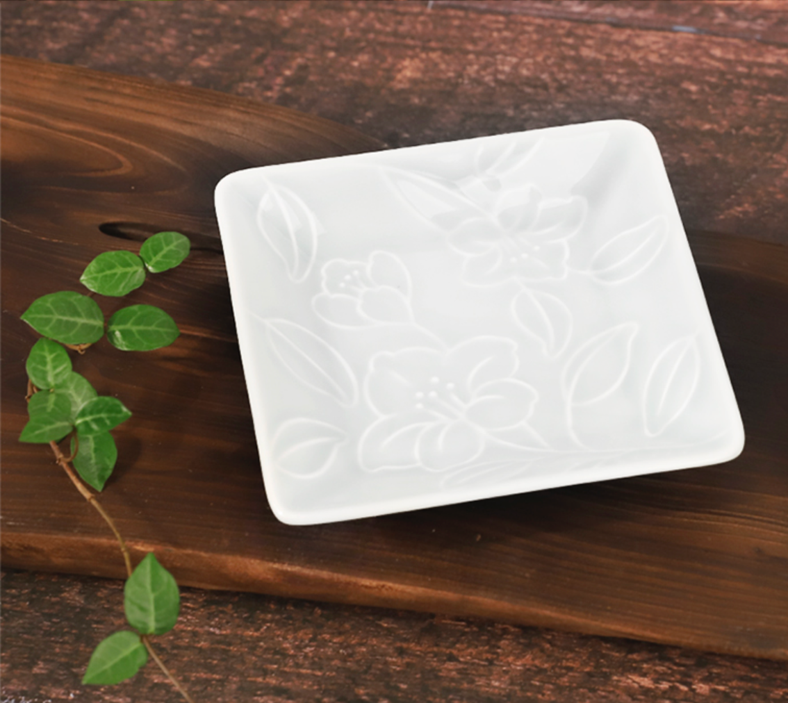 Goryeo[Korean] Celadon Square Plate 3pcs Set