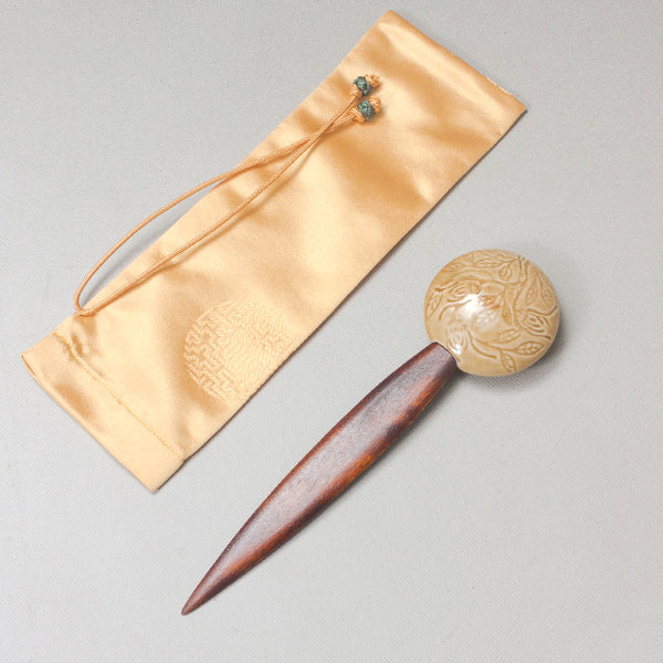 [Gifts] Reddish Brown Lotus Flower Letter Opener Envelope knife (M size)